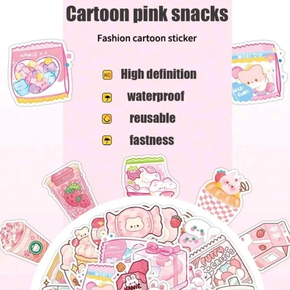 100 pc cute stickers set huge stickers for sticker books, laptops, ect - Picture 3 of 8